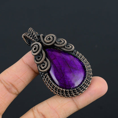 Purple Labradorite Gemstone Pendant