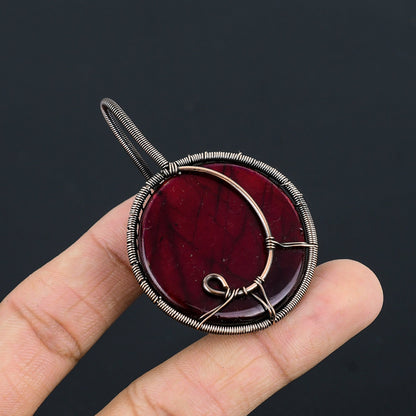 Red Fire Labradorite Gemstone Pendant