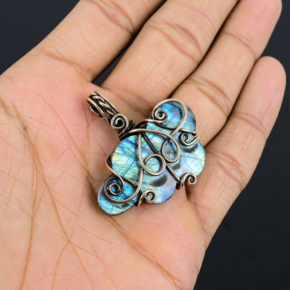 Blue Labradorite Gemstone Pendant
