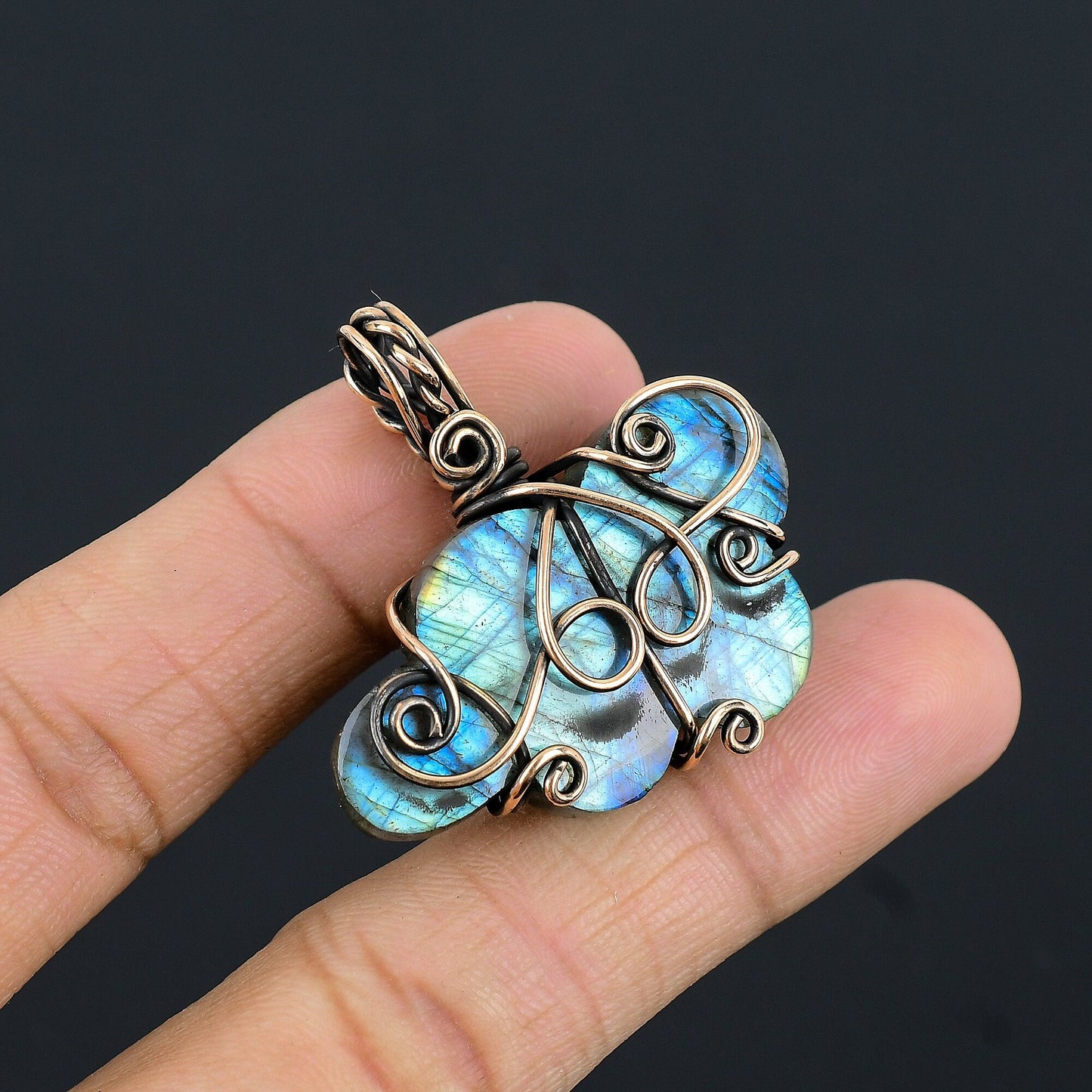 Blue Labradorite Gemstone Pendant