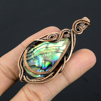 Multicolor Abalone Gemstone Pendant