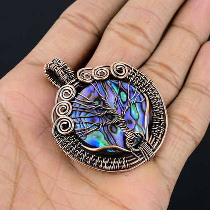 Rainbow Abalone Gemstone Pendant