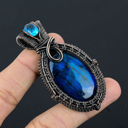 Blue Labradorite Gemstone Pendant