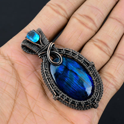 Blue Labradorite Gemstone Pendant