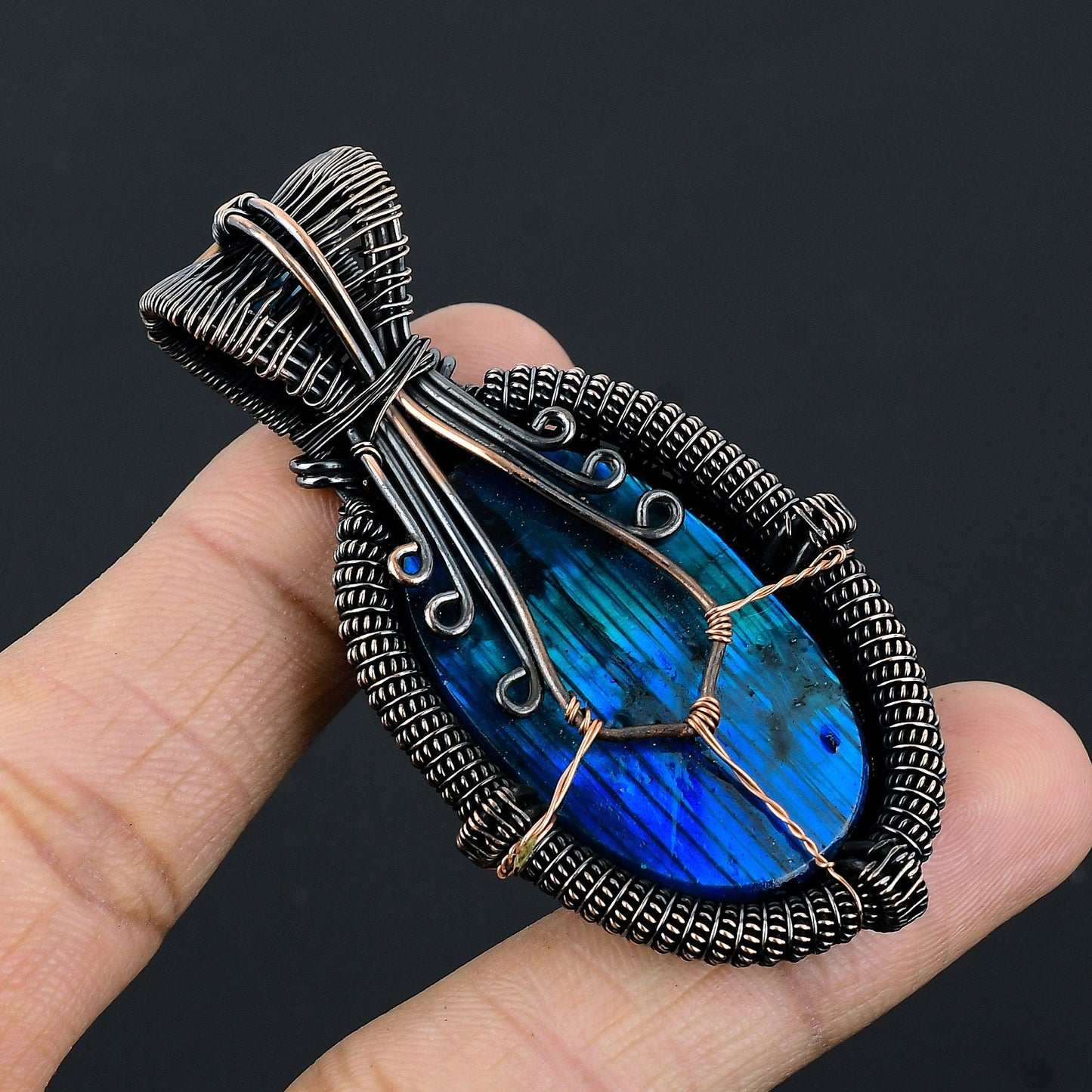 Blue Labradorite Gemstone Pendant