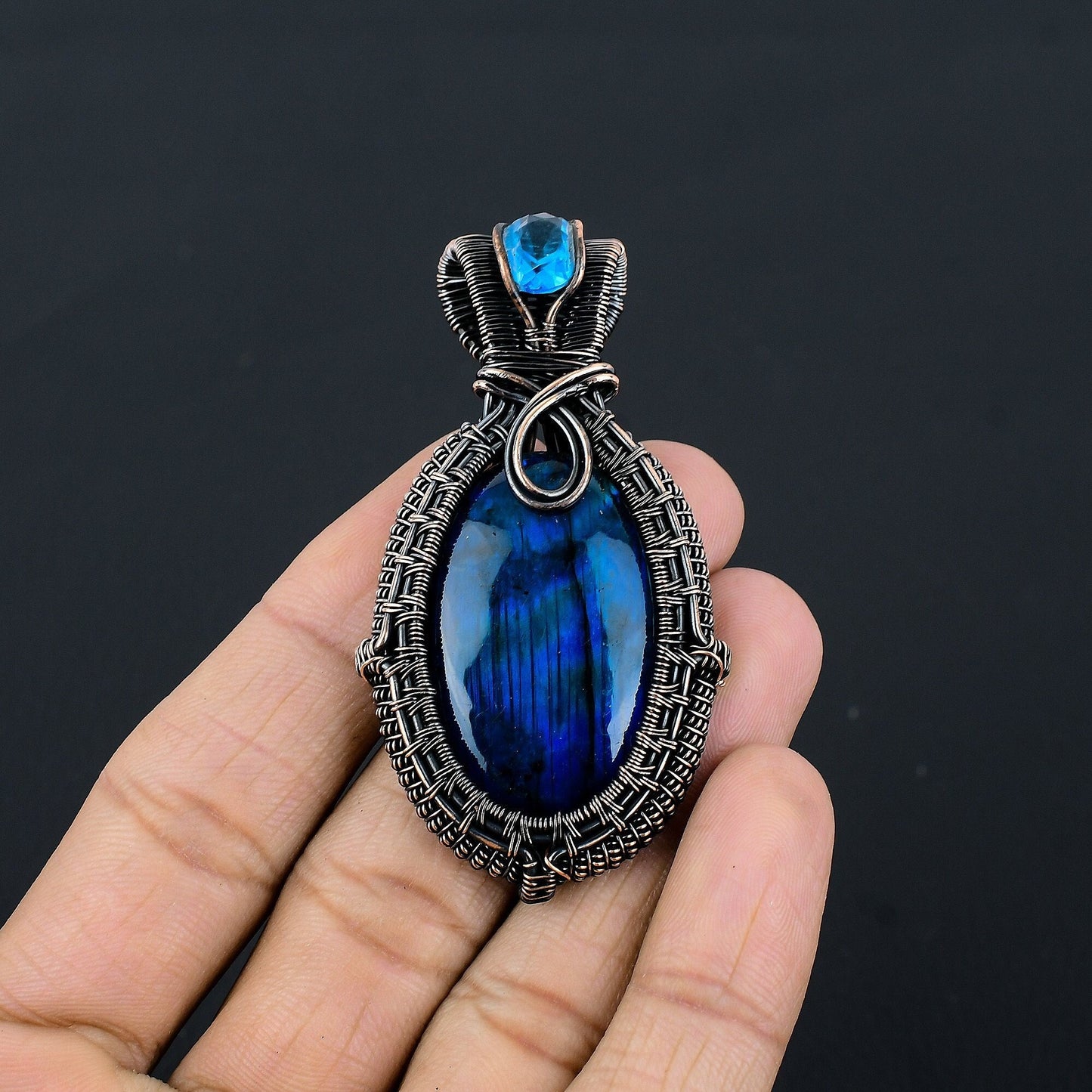 Blue Labradorite Gemstone Pendant