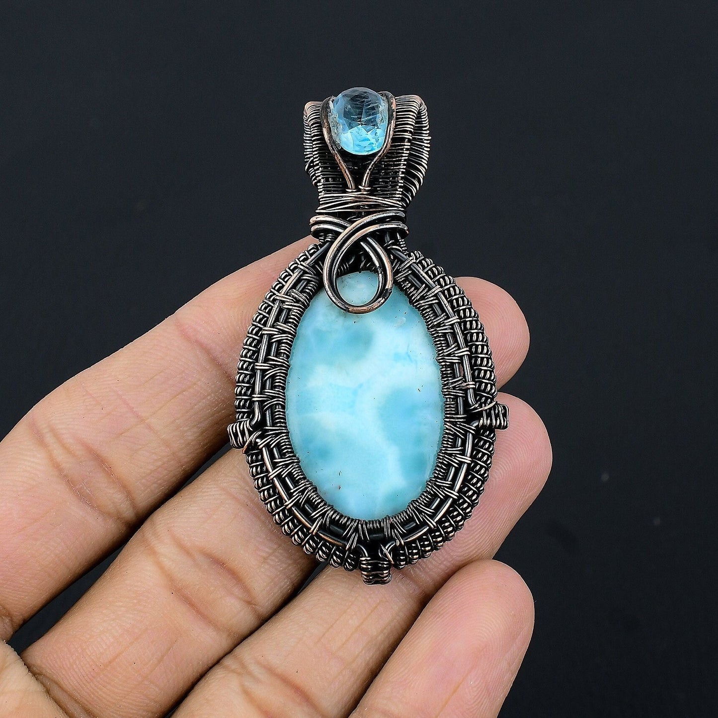 Blue Larimar Gemstone Pendant