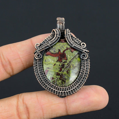 Green Bloodstone Gemstone Pendant