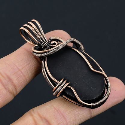 Copper Abalone Gemstone Pendant