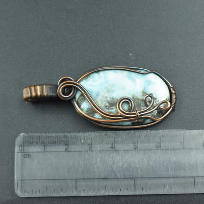 Blue Larimar Gemstone Pendant