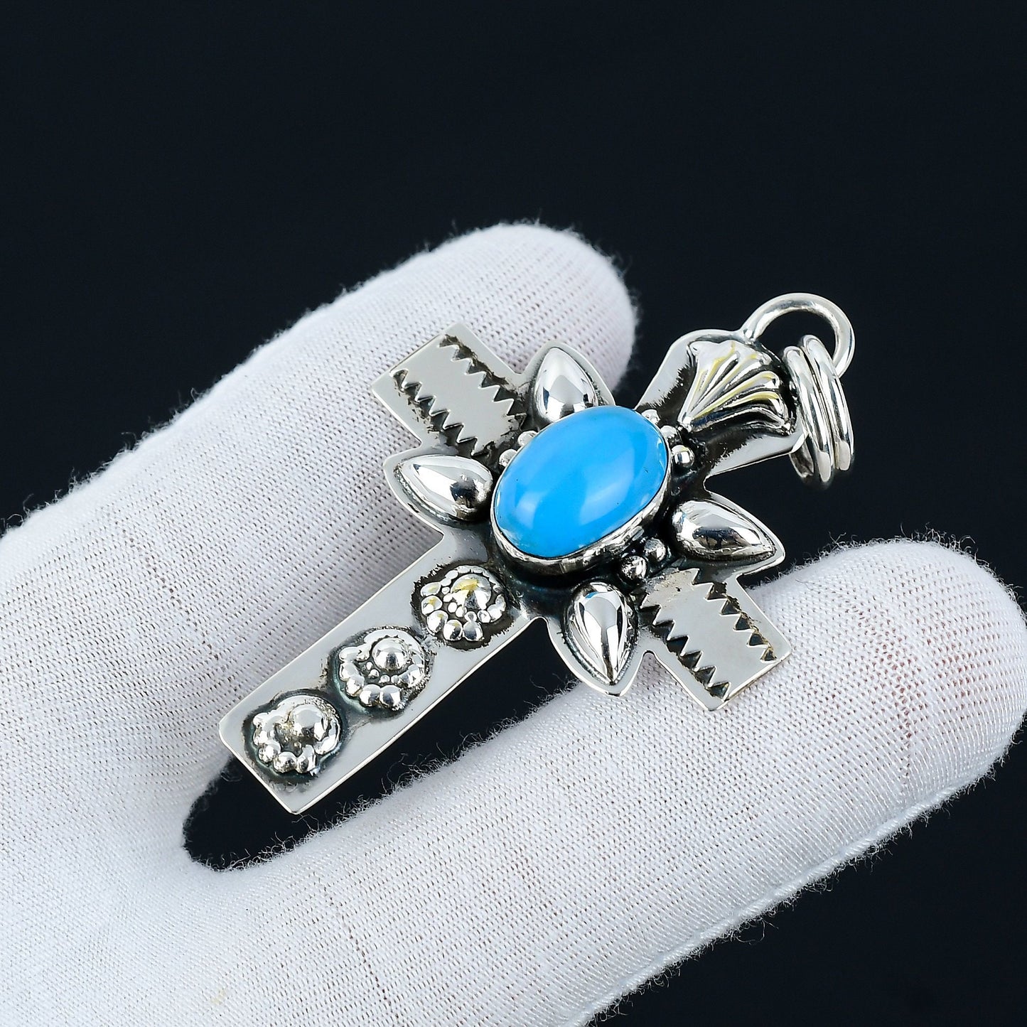 Blue Sleeping Beauty Turquoise Gemstone Pendant