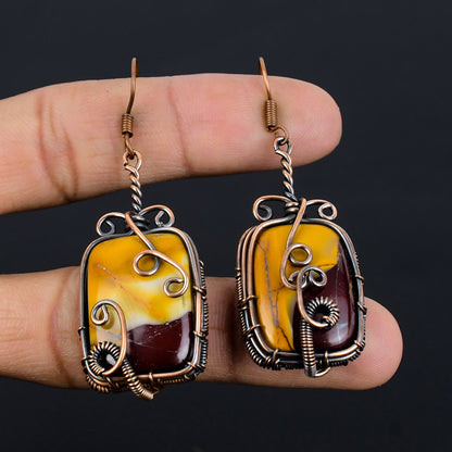 Multicolor Mookaite Gemstone Earrings
