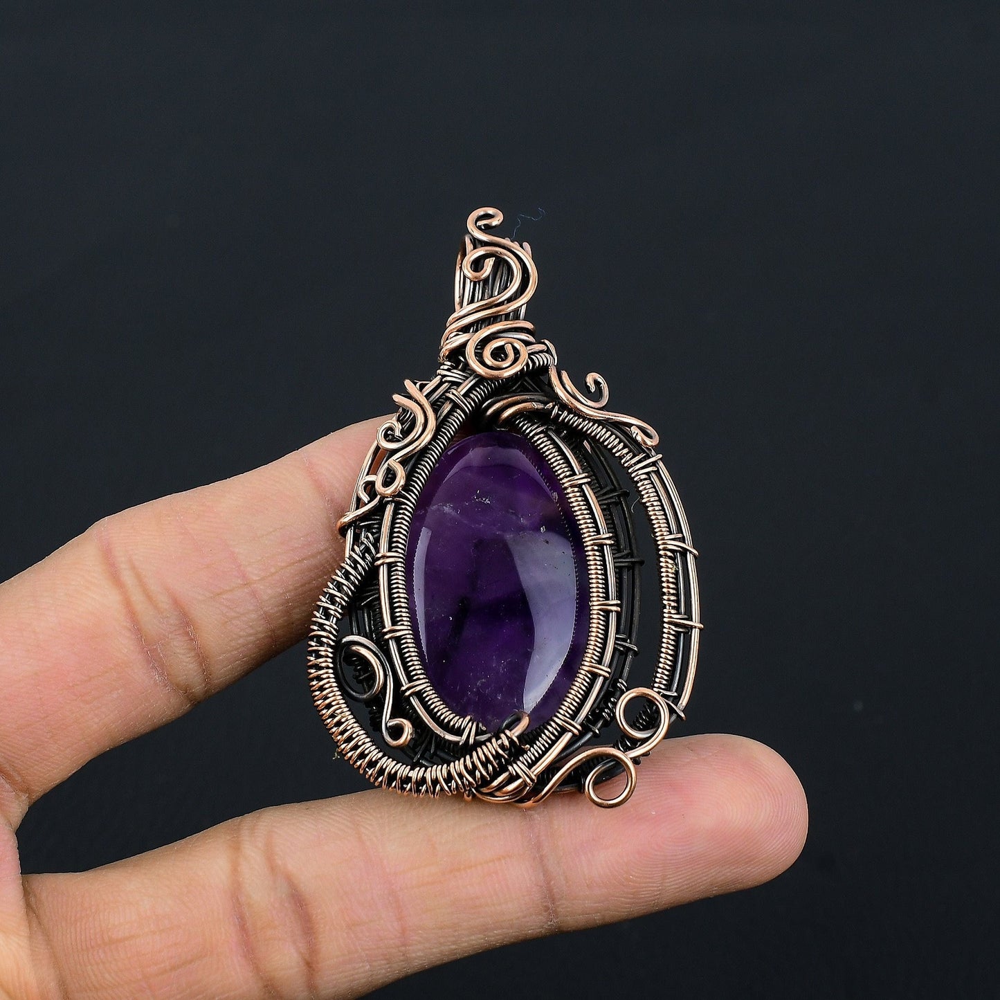 Purple Amethyst Gemstone Pendant