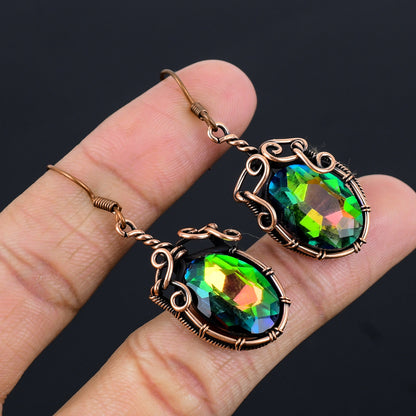 Rainbow Mystic Topaz Gemstone Earrings