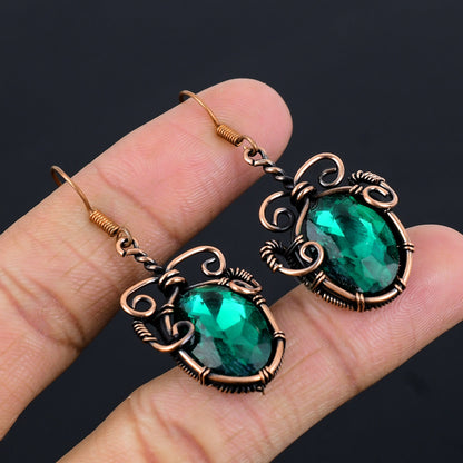 Green Tourmaline Gemstone Earrings