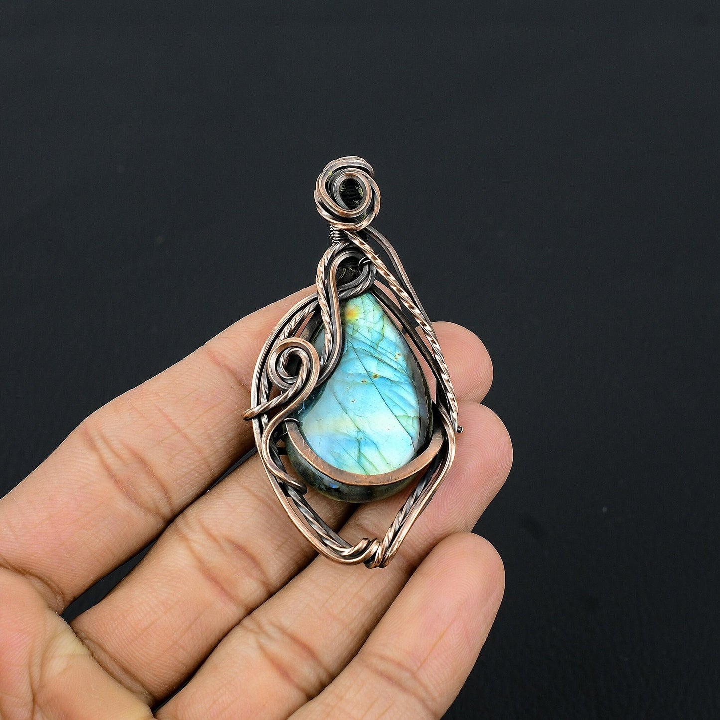 Blue Labradorite Gemstone Pendant