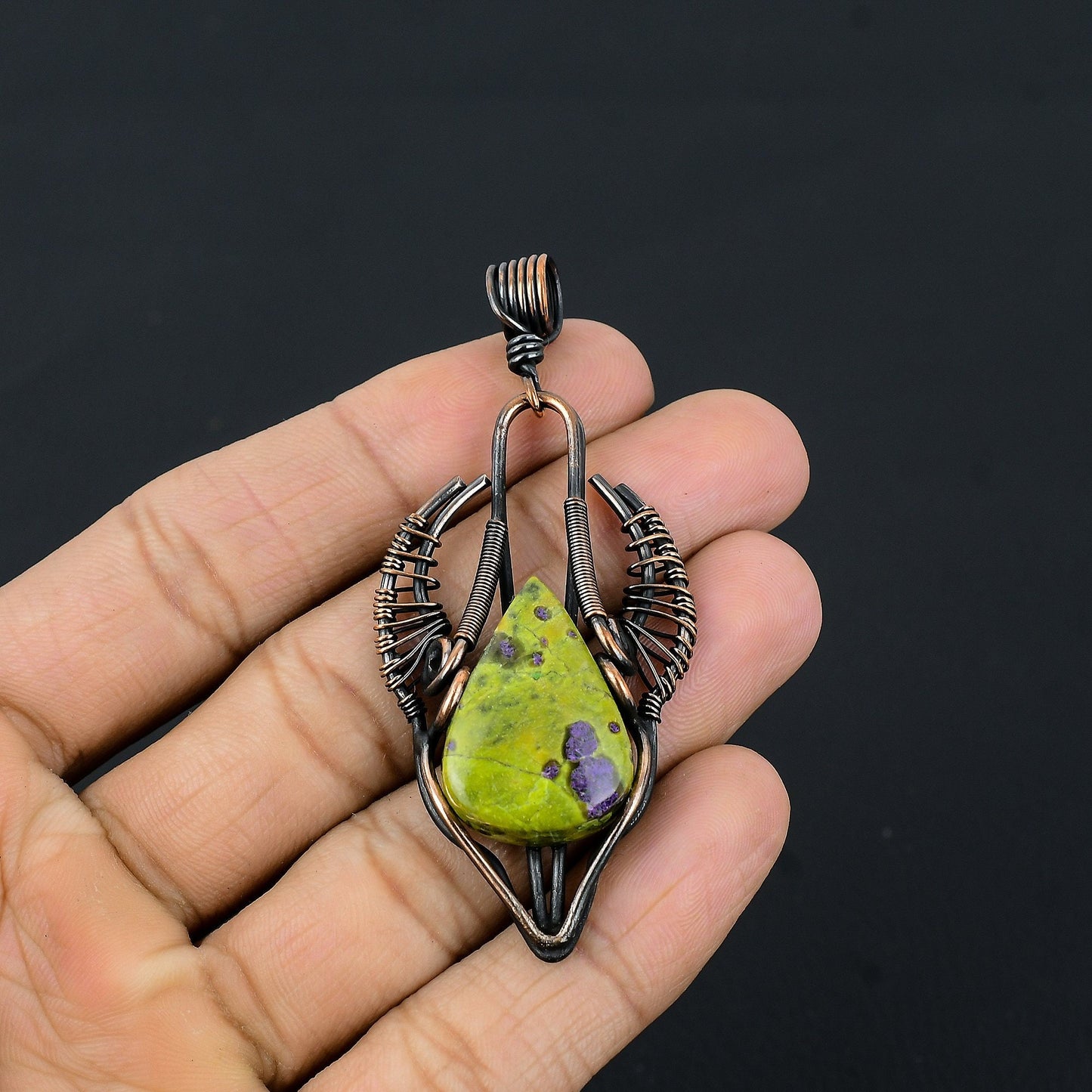 Green & Purple Atlantisite Gemstone Pendant