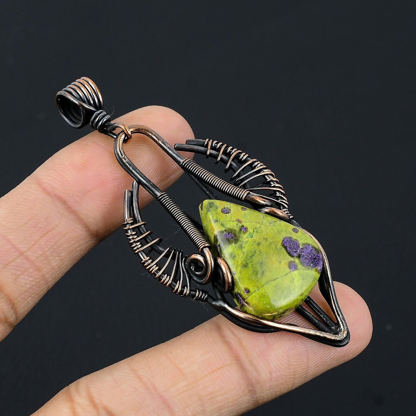Green & Purple Atlantisite Gemstone Pendant