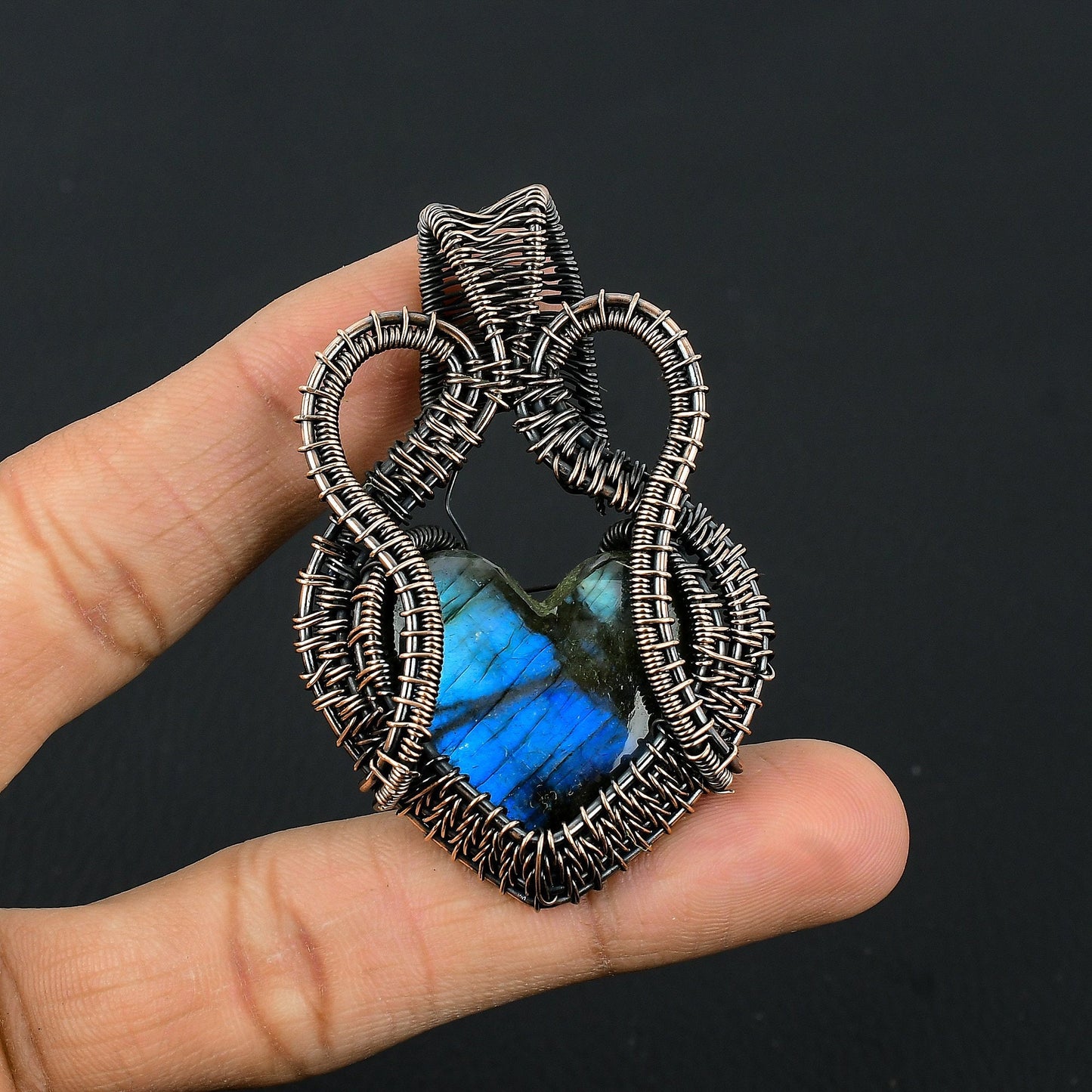 Blue Labradorite Gemstone Pendant
