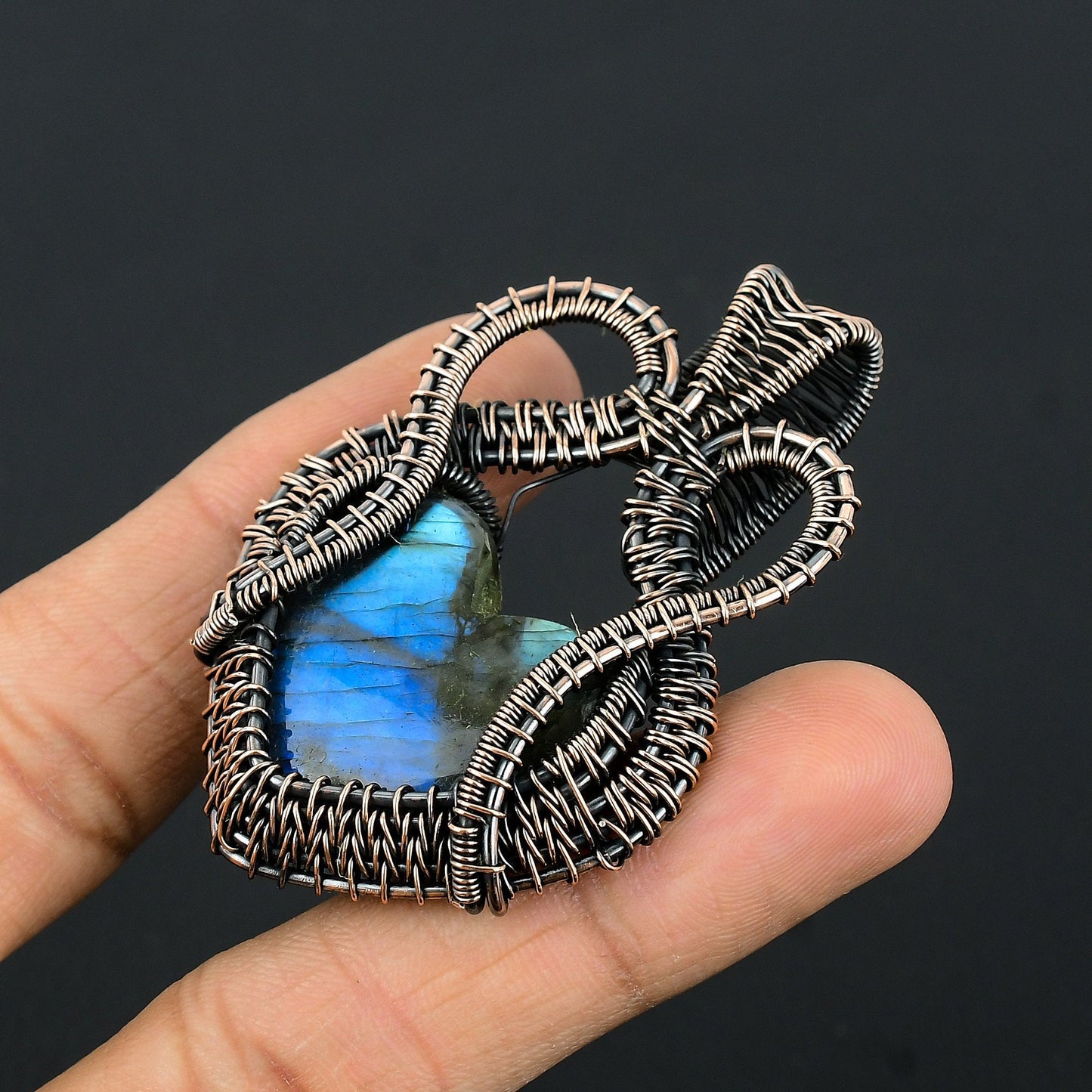 Blue Labradorite Gemstone Pendant