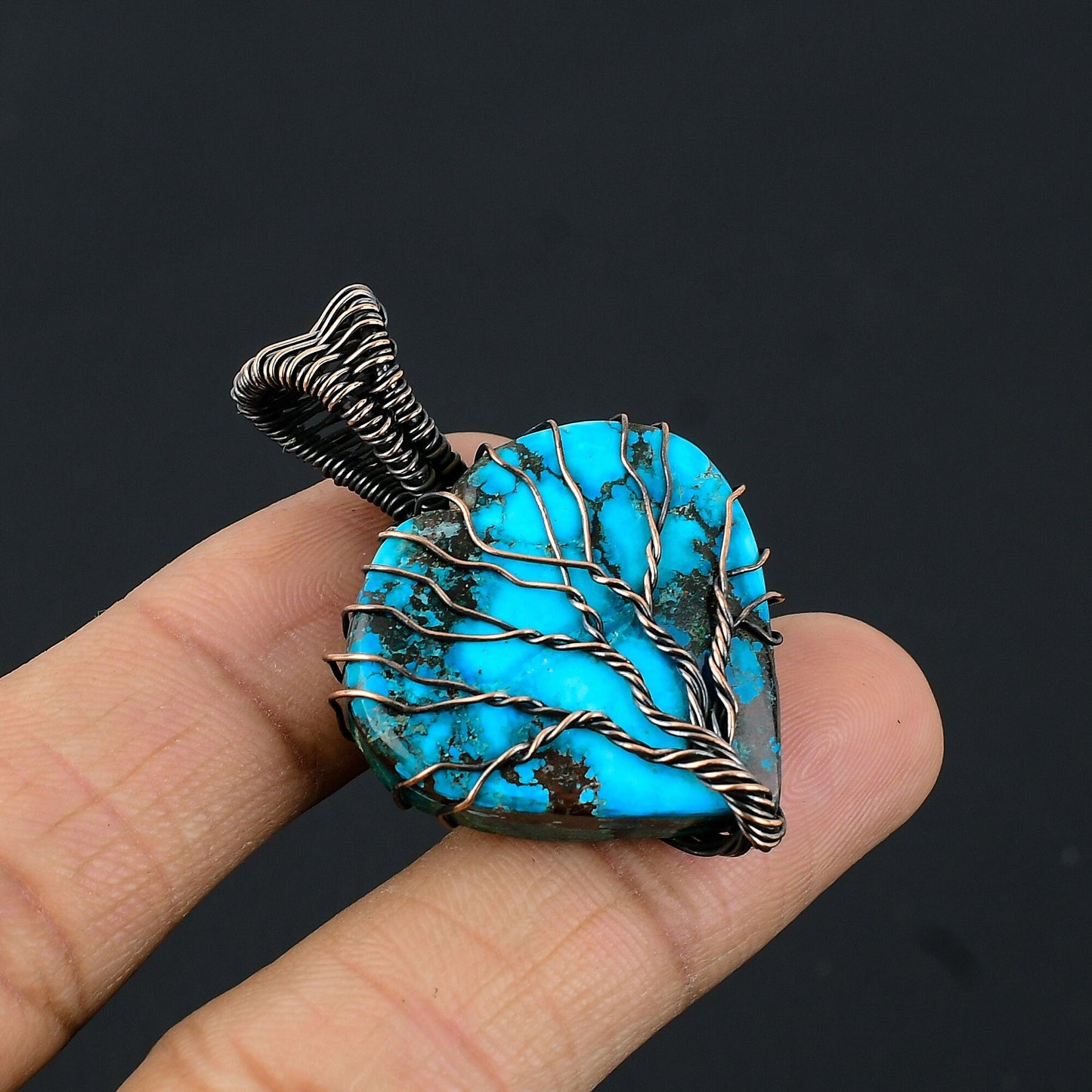 Turquoise Gemstone Heart Pendant