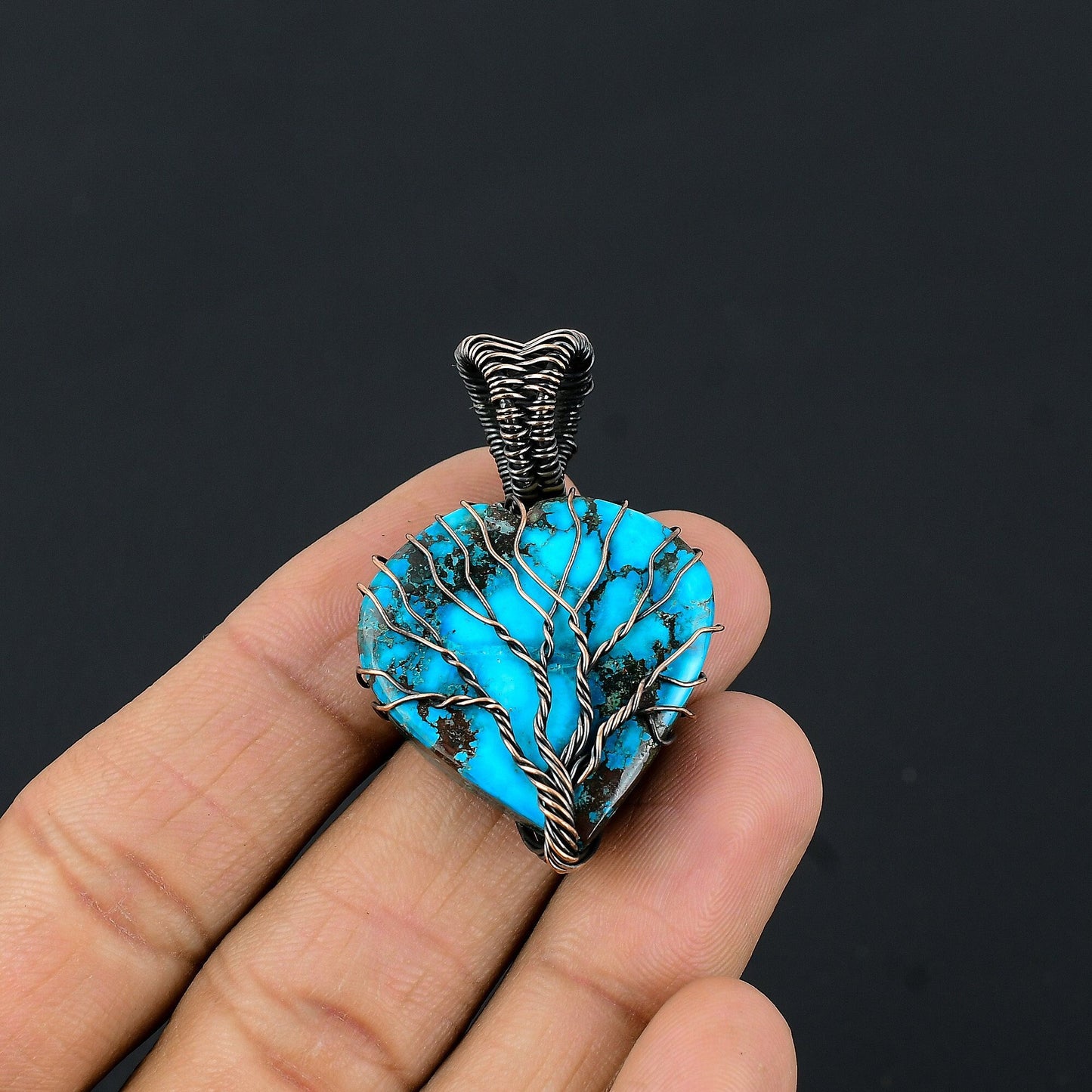 Turquoise Gemstone Heart Pendant