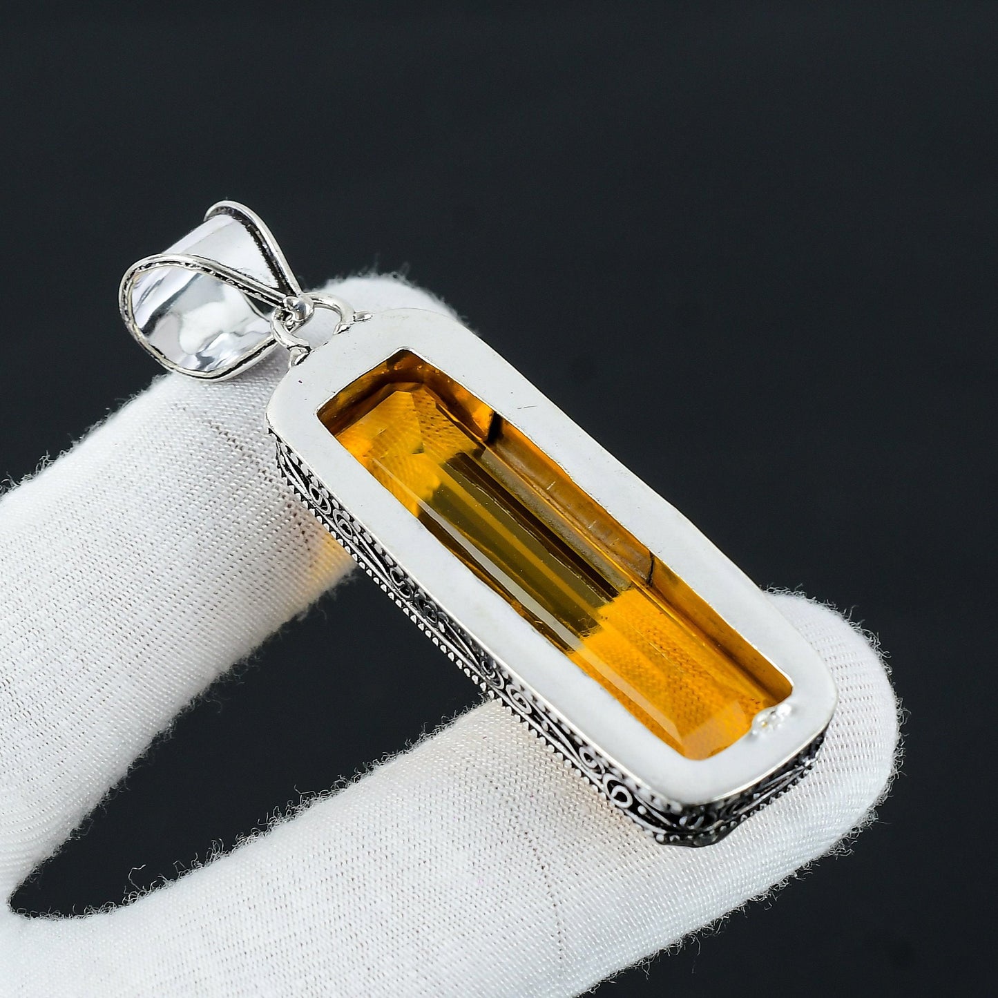 Yellow Citrine Gemstone Pendant
