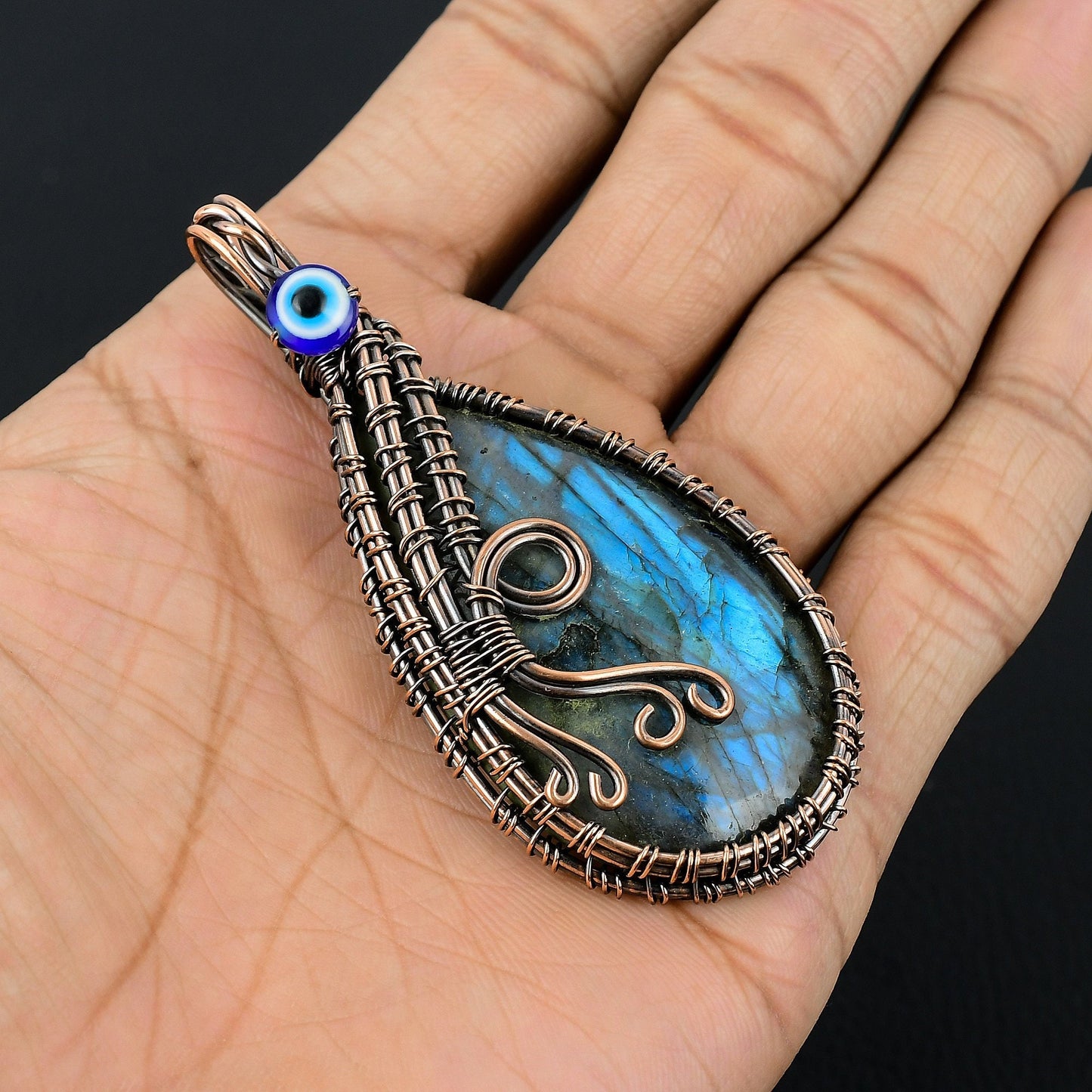 Blue Labradorite Gemstone Pendant