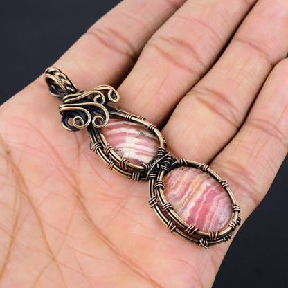 Pink Rhodochrosite Gemstone Pendant