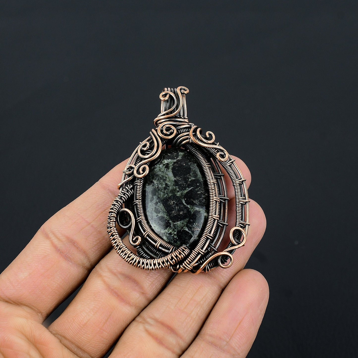 Black Star Galaxy Gemstone Pendant