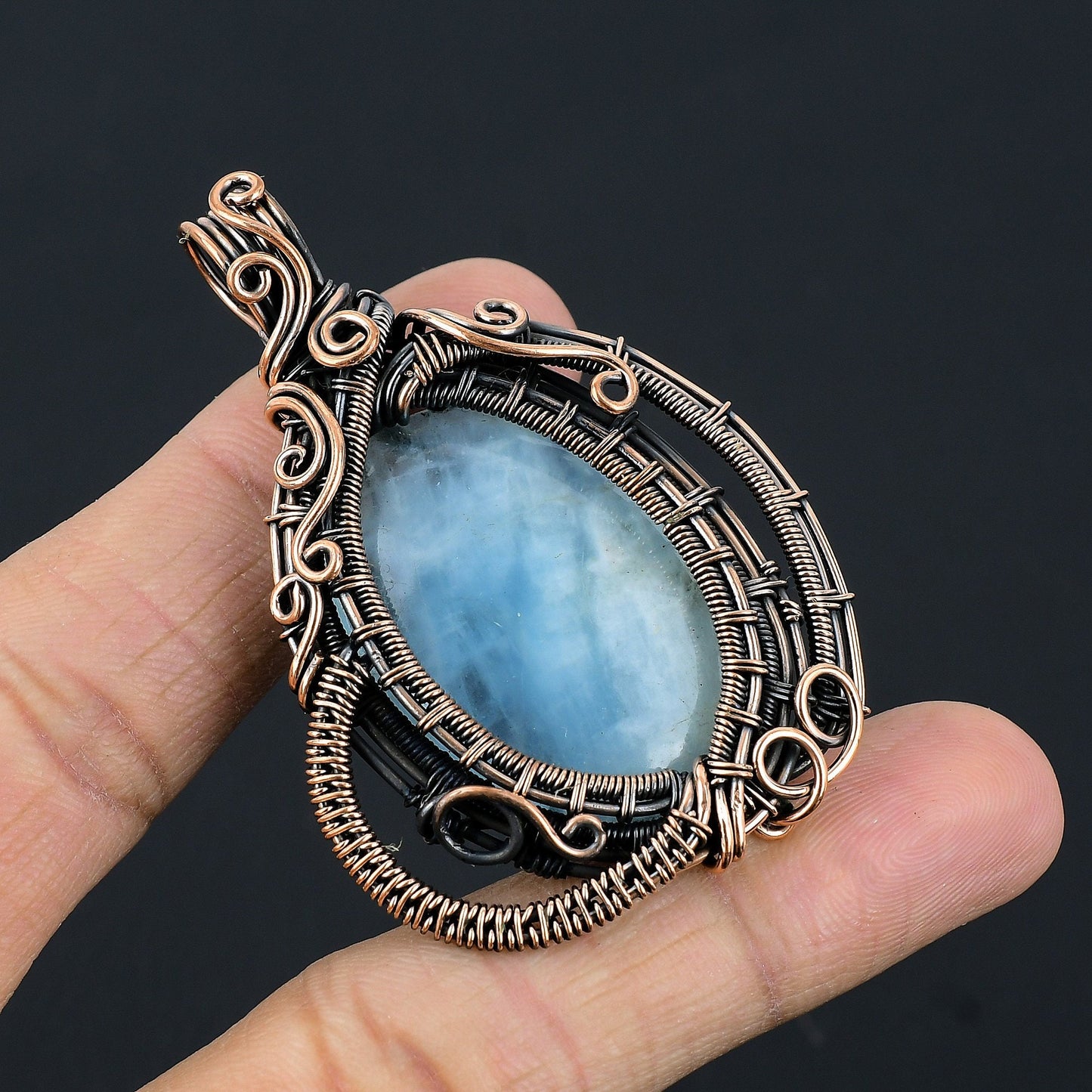 Aquamarine Blue Gemstone Pendant