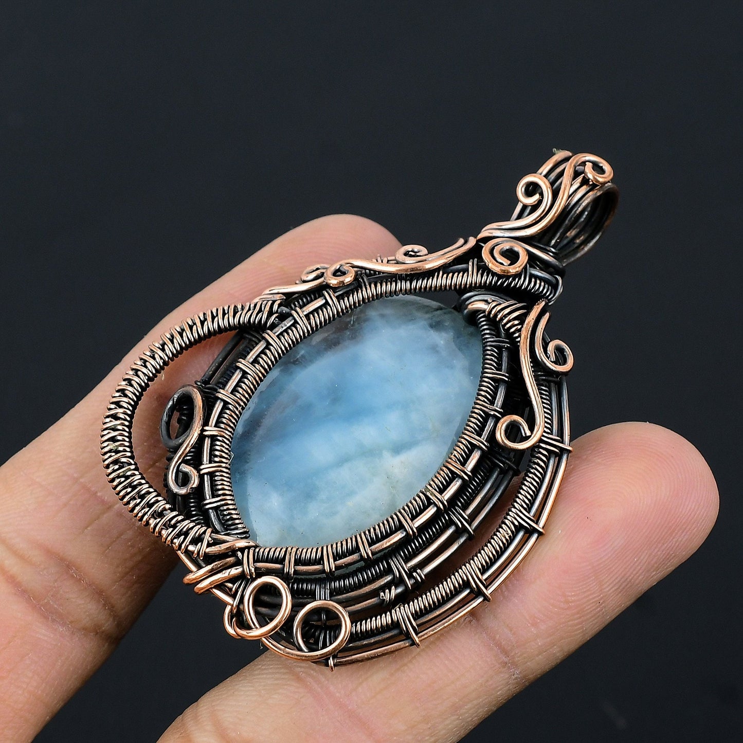 Aquamarine Blue Gemstone Pendant