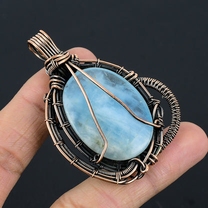 Aquamarine Blue Gemstone Pendant