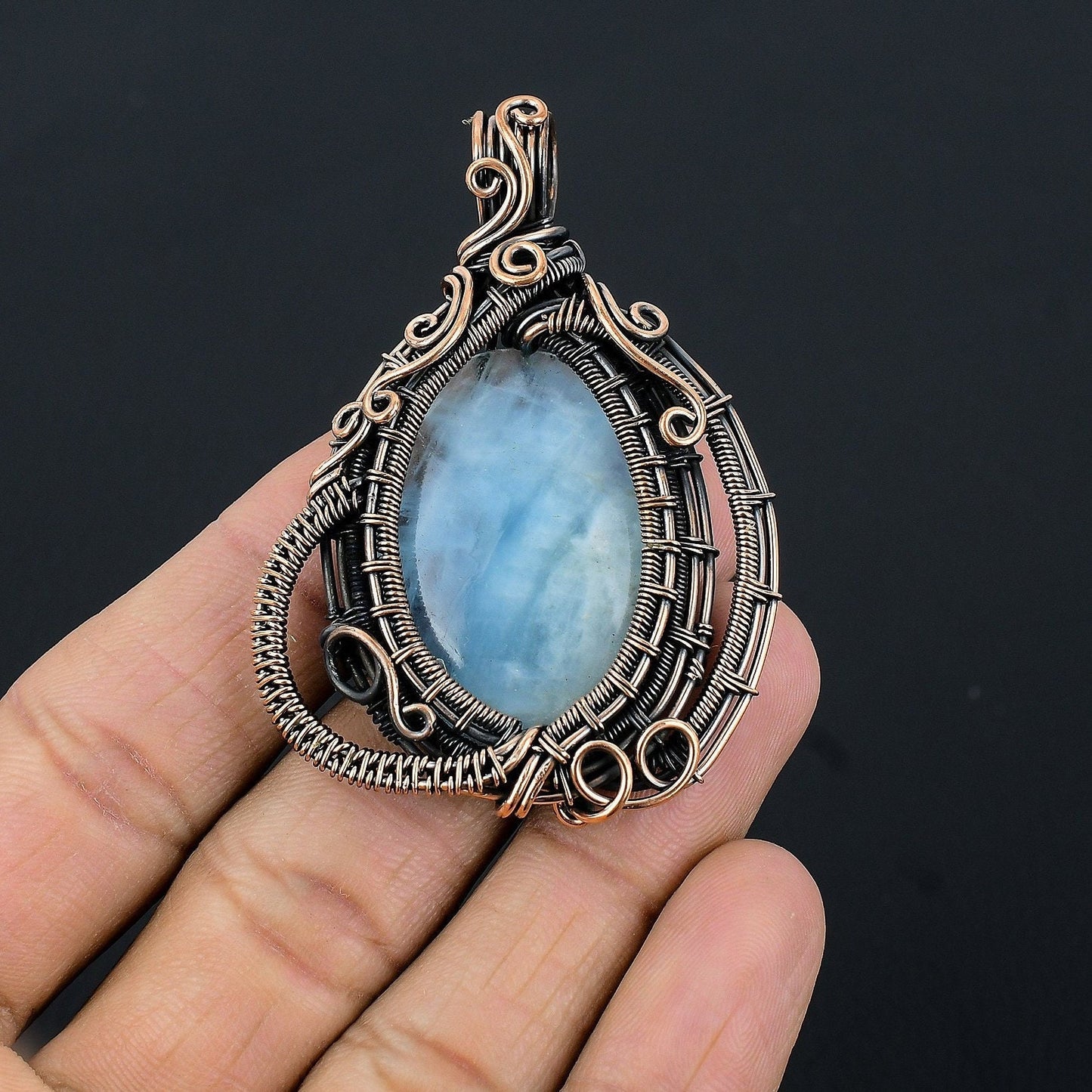 Aquamarine Blue Gemstone Pendant
