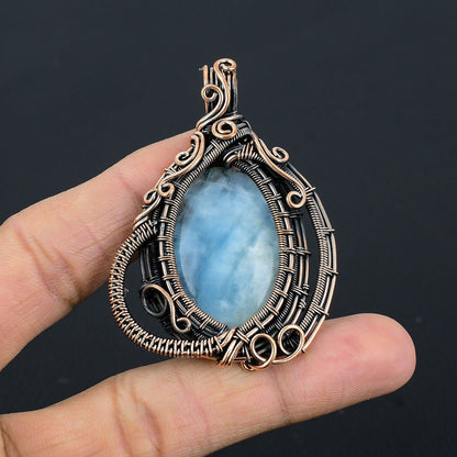 Aquamarine Blue Gemstone Pendant