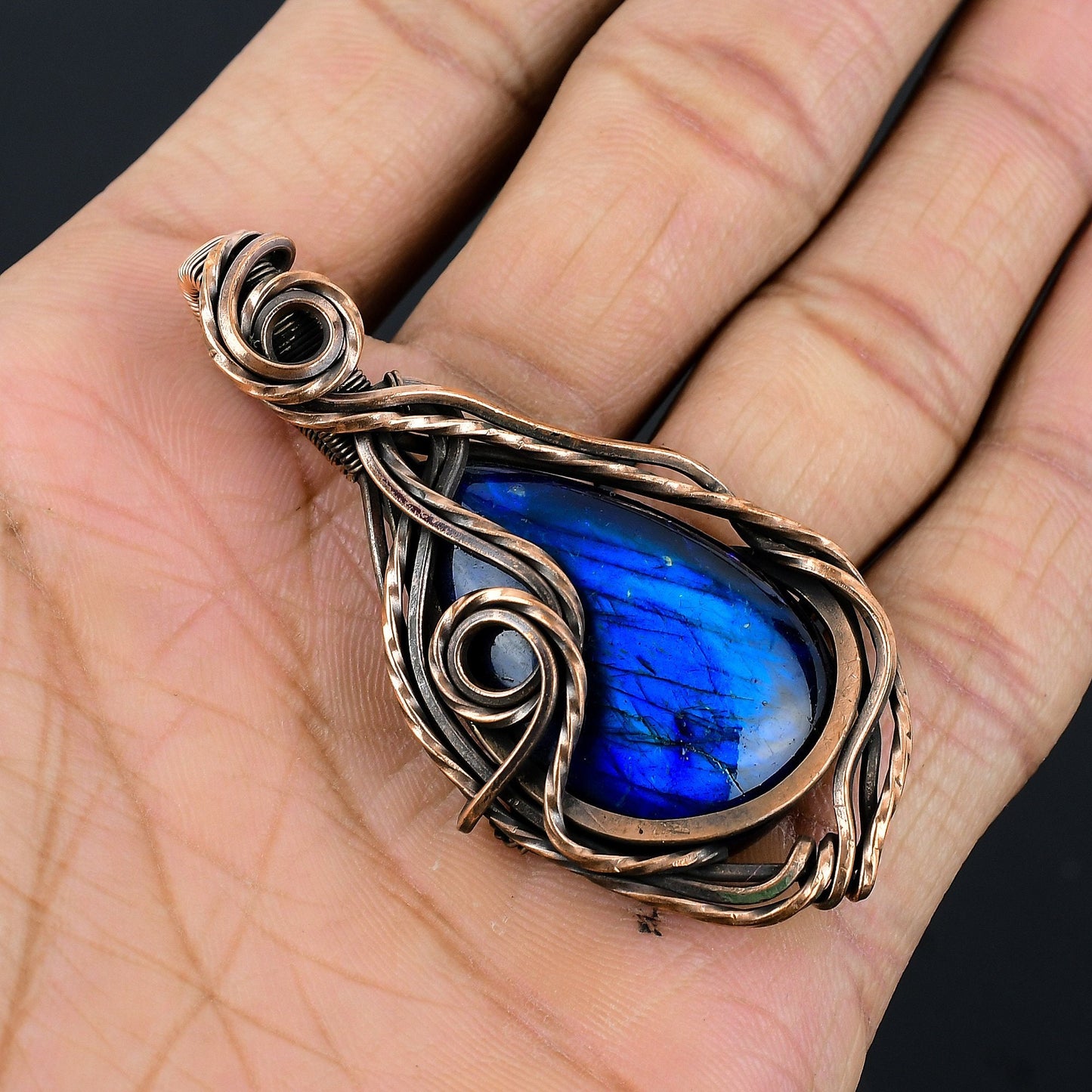 Blue Labradorite Gemstone Pendant
