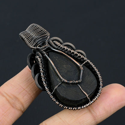 Blue-Green Abalone Gemstone Pendant