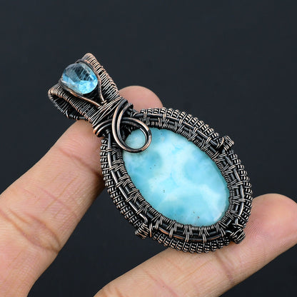 Blue Larimar Gemstone Pendant