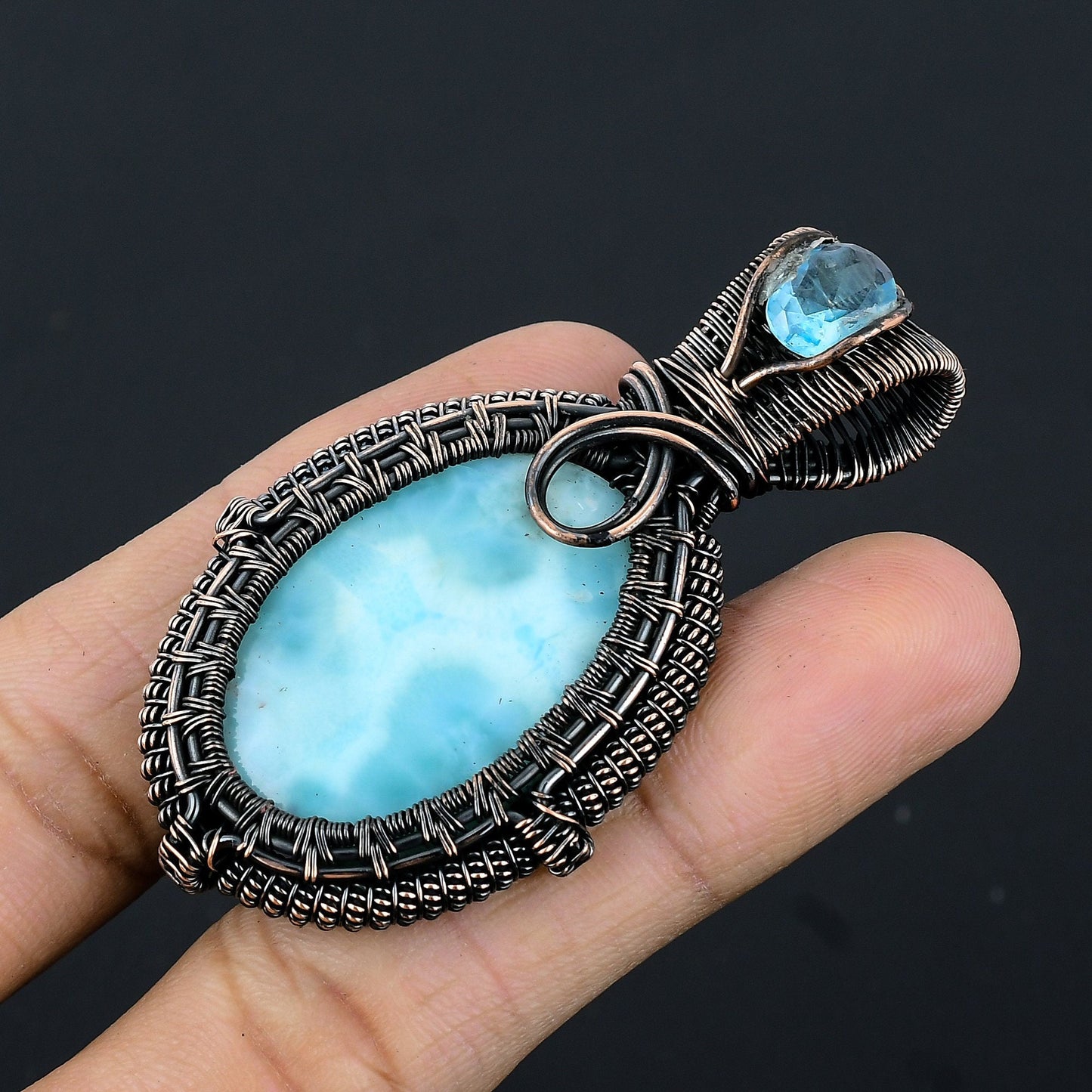 Blue Larimar Gemstone Pendant