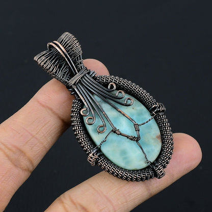 Blue Larimar Gemstone Pendant