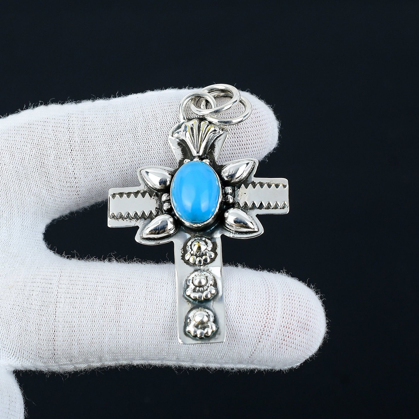 Blue Sleeping Beauty Turquoise Gemstone Pendant