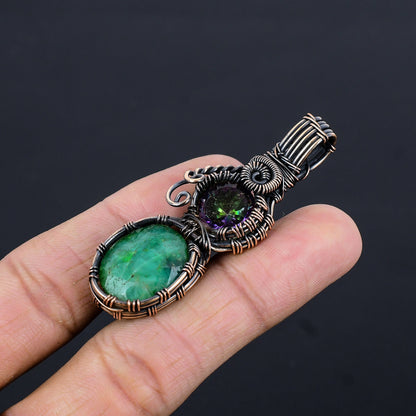 Green Mystic Topaz Gemstone Pendant