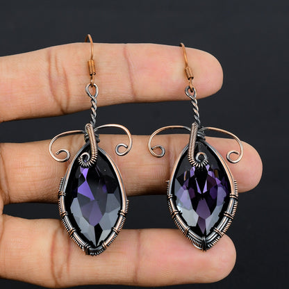 Purple Amethyst Gemstone Earrings