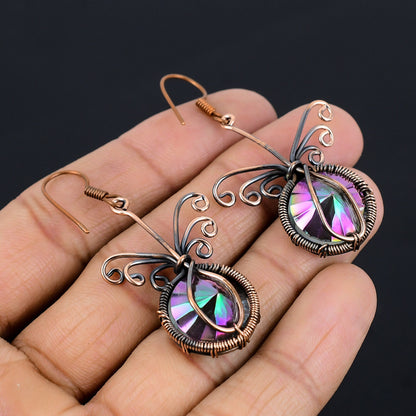 Rainbow Mystic Topaz Gemstone Earrings