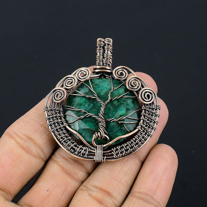 Green Emerald Gemstone Pendant