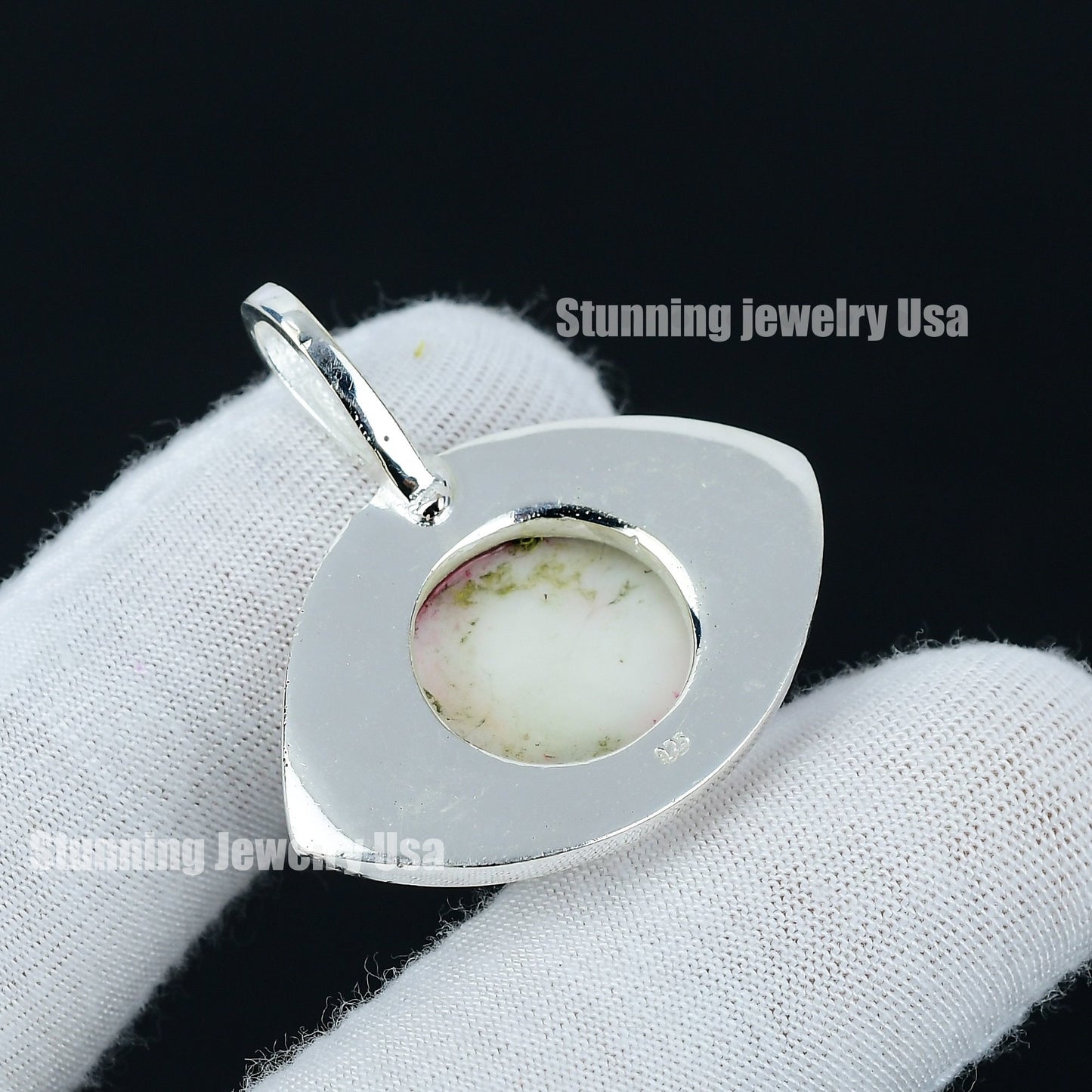 Ice Green Human Eye Gemstone Pendant