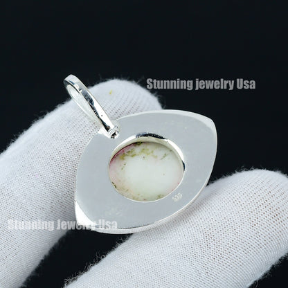 Ice Green Human Eye Gemstone Pendant