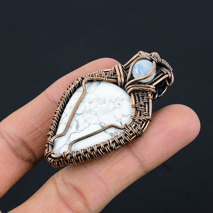 White Howlite Gemstone Pendant