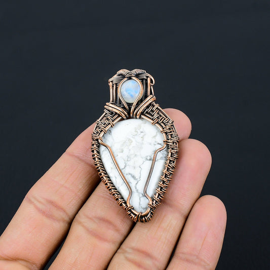 White Howlite Gemstone Pendant
