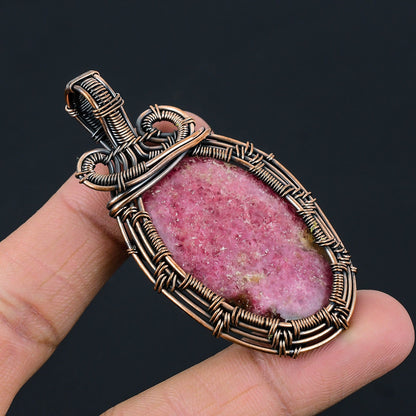 Pink Rhodonite Gemstone Pendant